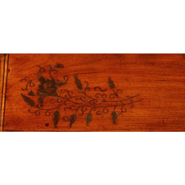 Nesting Tables in Satinwood with Brass Inlays, Set of 3 For Sale - Image 8 of 16