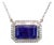 8.3cts Tanzanite Statement Pendant W Diamond Halo in 14k Solid Gold | Em 13x9mm For Sale
