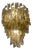 Golden Fusilli Chandelier, 1950s For Sale