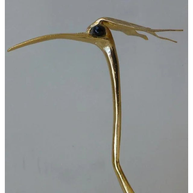 1970s Italian Franco Lapini Gold Gilt Bird Figurines - a Pair For Sale - Image 9 of 11