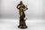 French sculpture "Muse Champêtre", attributed to Louis Moreau. This is a stunning French patinated and bronzed spelter...