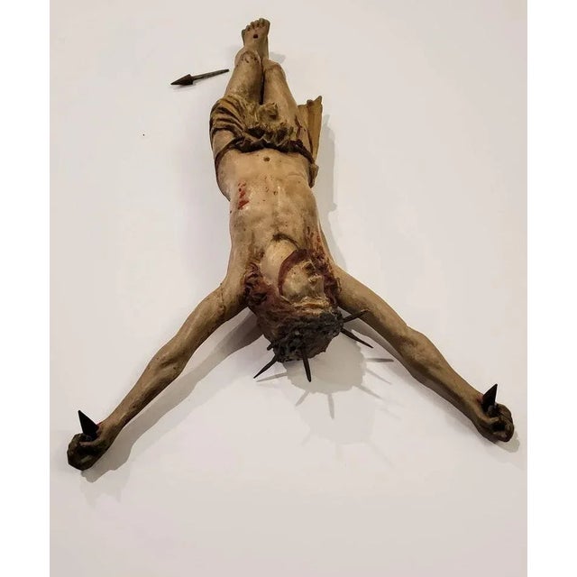 18th Century Spanish Baroque Church Altarpiece Carving For Sale - Image 4 of 11