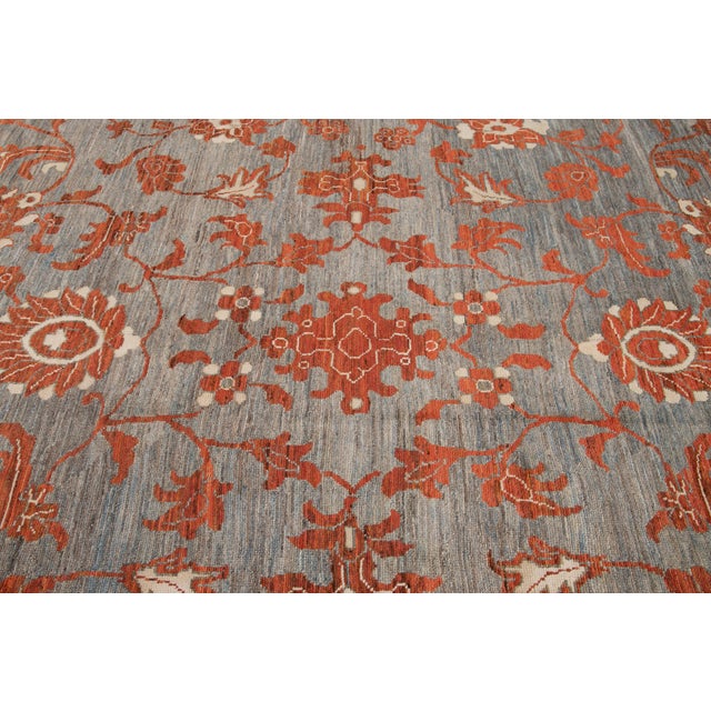 2010s Oversize Modern Gray Oushak Handmade Wool Rug For Sale - Image 5 of 13