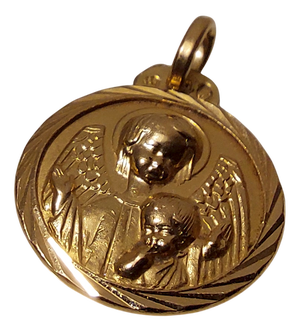 18k Gold Pendant Medal, 1950s
