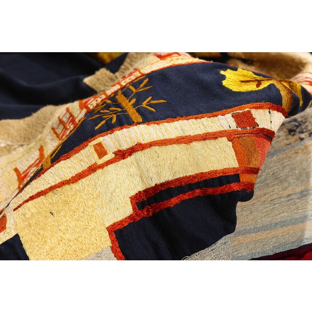 Antique Scandinavian Folk Art Tapestry, 04'04 X 06'06 For Sale In Dallas - Image 6 of 10