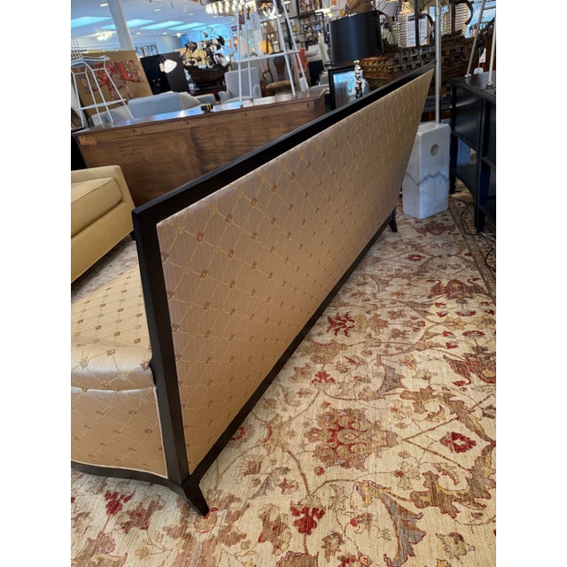 Donghia Golden Sofa With Exposed Wood Frame For Sale - Image 10 of 12