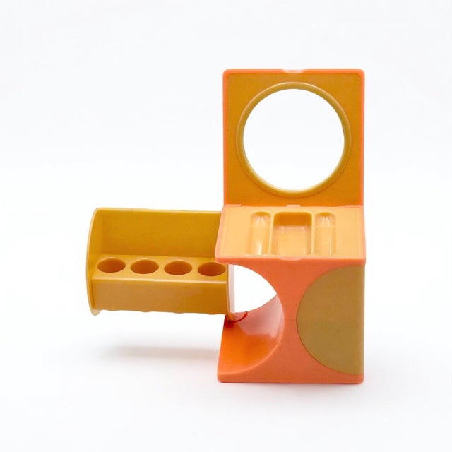 Vintage Vanity Box in Plastic with Mirror, 1970s For Sale - Image 9 of 11