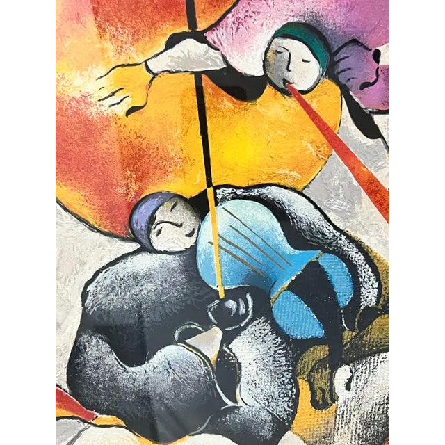 1990s David Schluss Midnight Celebration Serigraph Hand Signed , Numbered & Stamped 1995 For Sale - Image 5 of 11