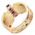 Gold Vintage Cartier Yellow Gold Ruby Ring, Size 4.5 For Sale - Image 8 of 8