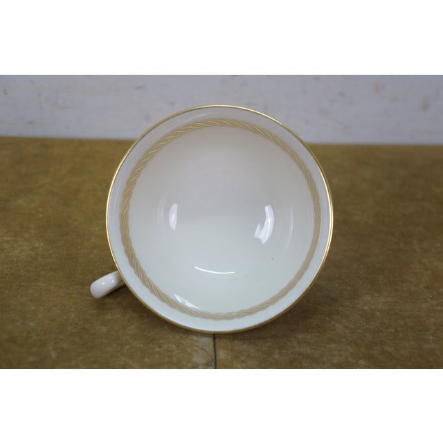 Pink Mid 20th Century 33pcs Lenox Caribbee Pink & Gold X-444 Dinnerware China Plates Bowl Saucers For Sale - Image 8 of 14