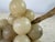 This is a mid-century vintage hand card alabaster grape cluster. These grapes are sculpted from cream colored alabaster...