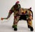 English Vintage Raj Hand-Crafted Stuffed Cotton Embroidered Elephant, India, 1950 For Sale - Image 3 of 13