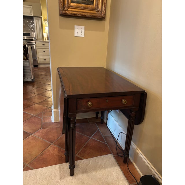 18th Century Georgian Mahogany Pembroke Drop-Leaf Table For Sale - Image 10 of 11