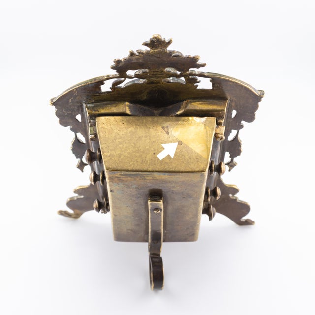Baroque 19th Century English Baroque Revival Brass Perpetual Desk Calendar For Sale - Image 3 of 17
