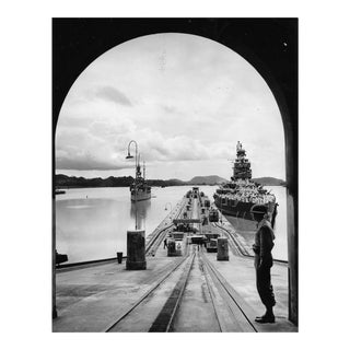 1954 Panama Canal Nautical Black and White Photograph For Sale