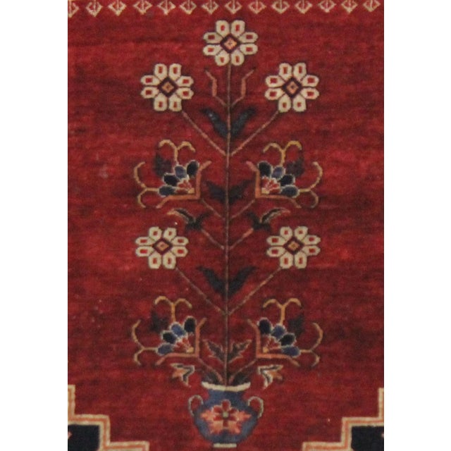 1900 - 1909 1900s Hand Knotted Fine Silk Rug - 3′ × 4′6″ For Sale - Image 5 of 5