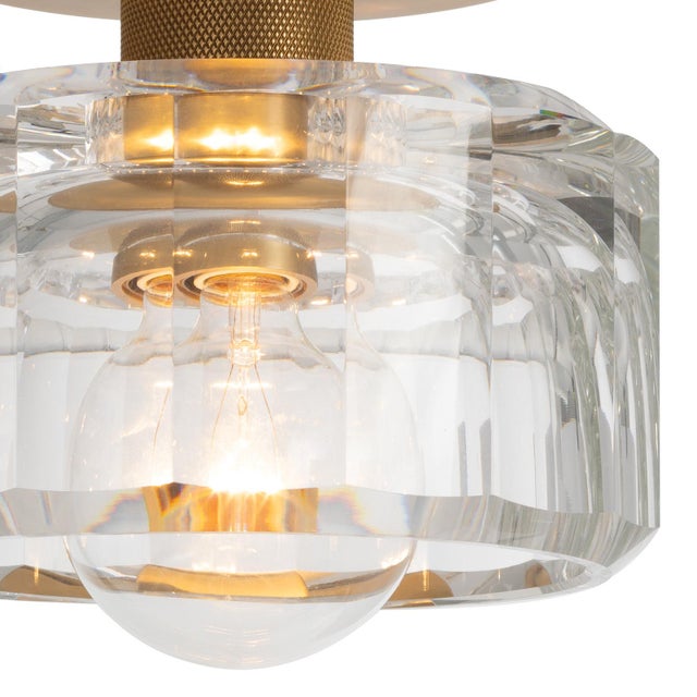 Regina Andrew Bijoux Crystal Flush Mount, Natural Brass For Sale - Image 4 of 7