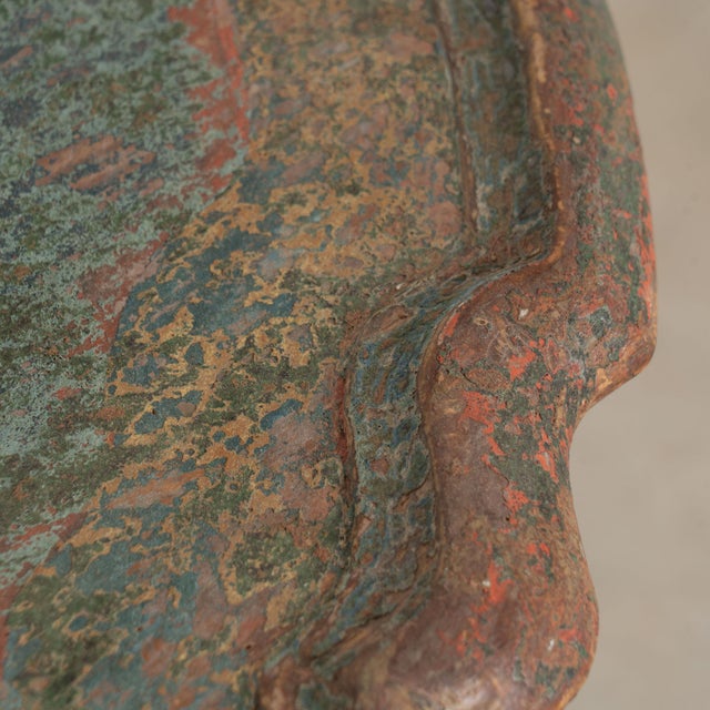 Late 18th Century Swedish Original Painted Pedestal Side Table For Sale - Image 9 of 17