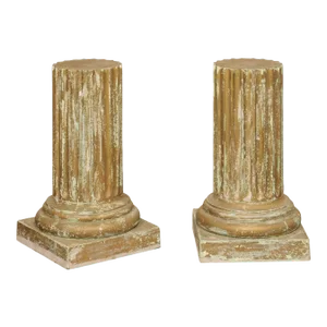 Mid 20th Century Fluted Column Pedestals - a Pair