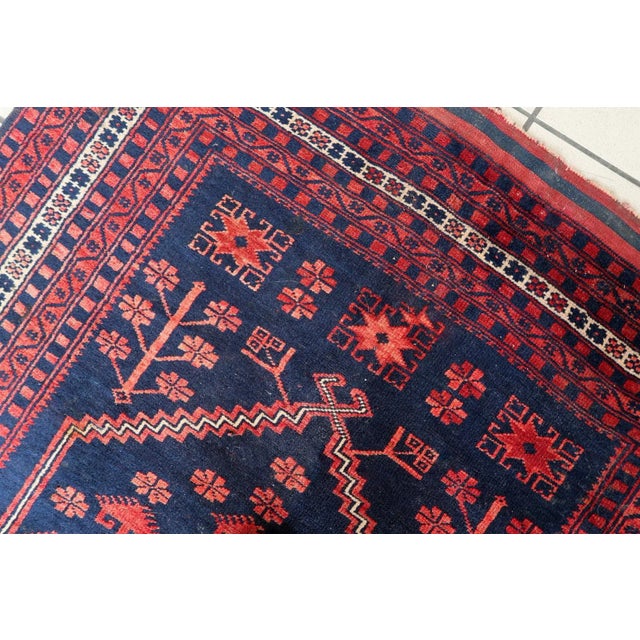 1940s Handmade Vintage Caucasian Karabagh Rug 3.9' X 5.8' For Sale In New York - Image 6 of 10