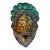 1950s Italian Glazed Terracotta Head Sculpture For Sale