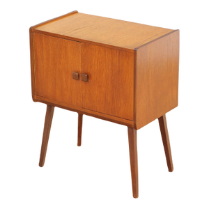 Mid Century Record Storage Cabinet in Teak