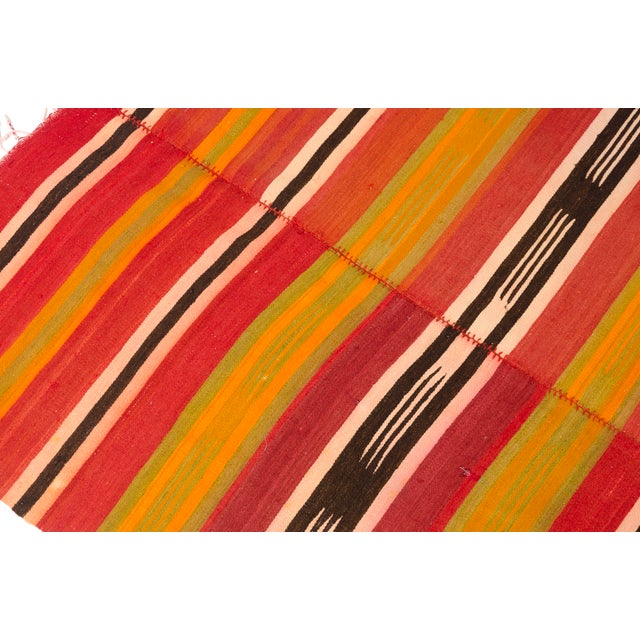 Bohemian Floral Wool Kilim Rug For Sale - Image 6 of 10