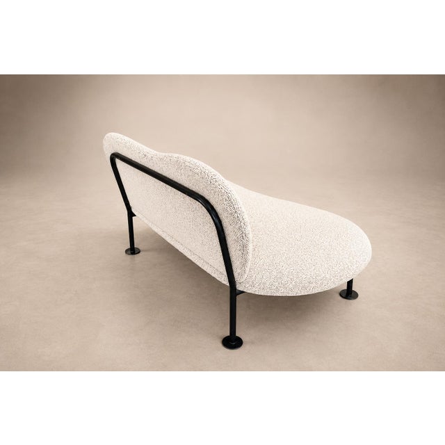 Brazilian Modern Organic Form Loveseat in Iron & Bouclé by Freijó Móveis, Brazil, 1950s For Sale - Image 16 of 18