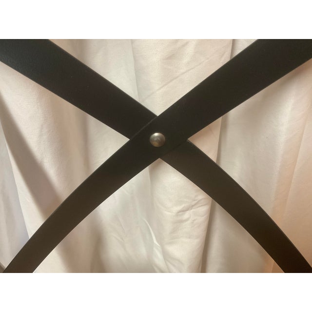 Mid 20th Century Thonet Style French Bistro Cross Back Chair With Woven Rattan Seat For Sale In Dallas - Image 6 of 8