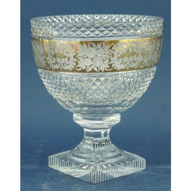 Vintage Crystal Cup Vase by Val Saint Lambert Factory, 1940s For Sale - Image 4 of 18