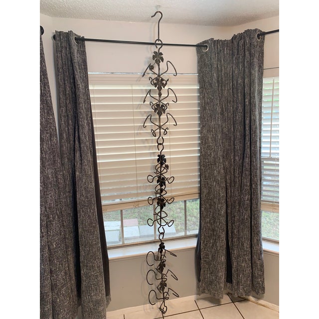 A Striking Architectural Vine Design, Evoking the Feeling of Climbing Through Sunlit Grape Fields – 92" Custom Wrought Iron For Sale - Image 4 of 18