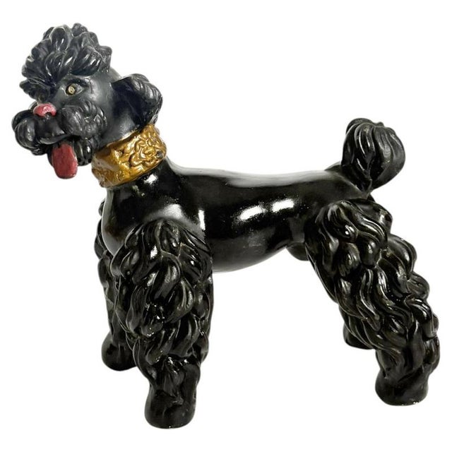 Patinated Plaster Poodle Sculpture, France, 1970s For Sale - Image 14 of 14