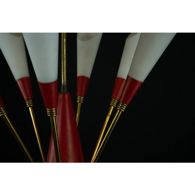 Mid-Century Modern Italian Pendant in the style of Stilnovo, 1950s For Sale - Image 12 of 18