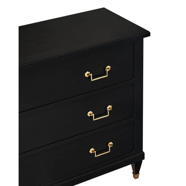 1900 - 1909 Directoire Style Ebonized Chest of Drawers For Sale - Image 5 of 10