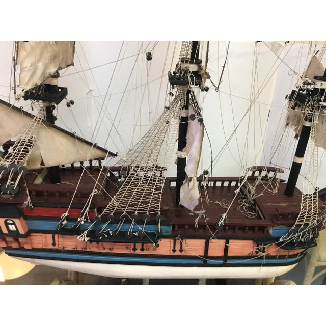 Large Scale Antique Model Ship Circa Early 1900s For Sale - Image 9 of 13
