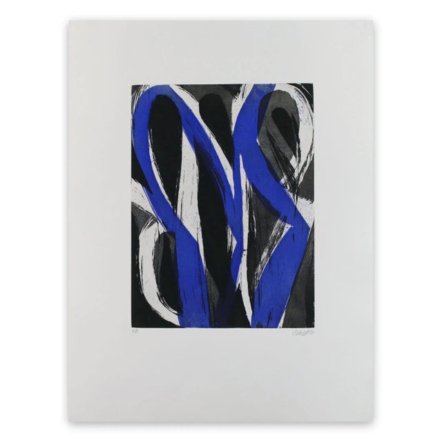 Contemporary Abstract Aquatinte on Paper Print "17m7g-2017" by Alain Clément For Sale