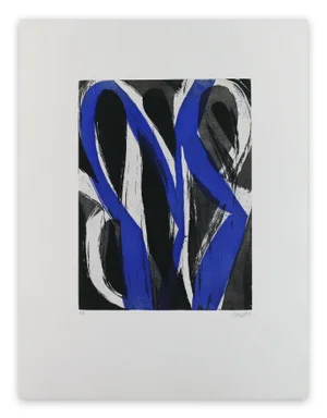 Contemporary Abstract Aquatinte on Paper Print "17m7g-2017" by Alain Clément