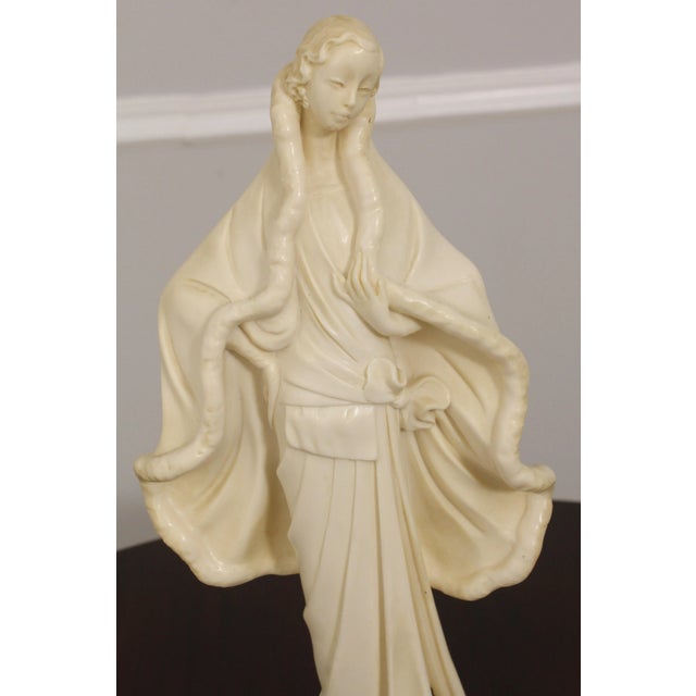 Italian Woman Sculpture by A. Santini | Chairish