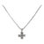 18k(750) White Gold Natural Diamond Cross Pendant Necklace With Chain For Sale