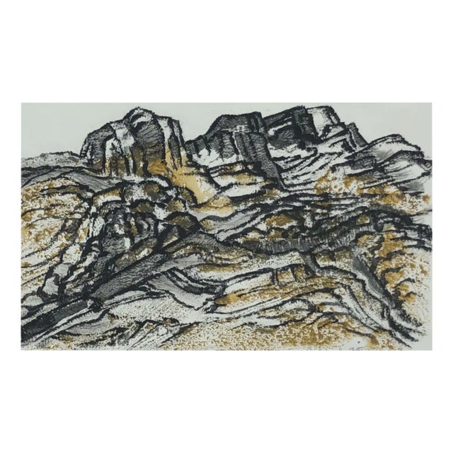 J. Schranz, Montagne, 1975, Watercolor & Gouache on Paper For Sale
