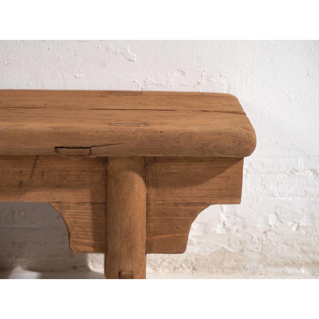 Wood Antique Pine Low Table For Sale - Image 7 of 10