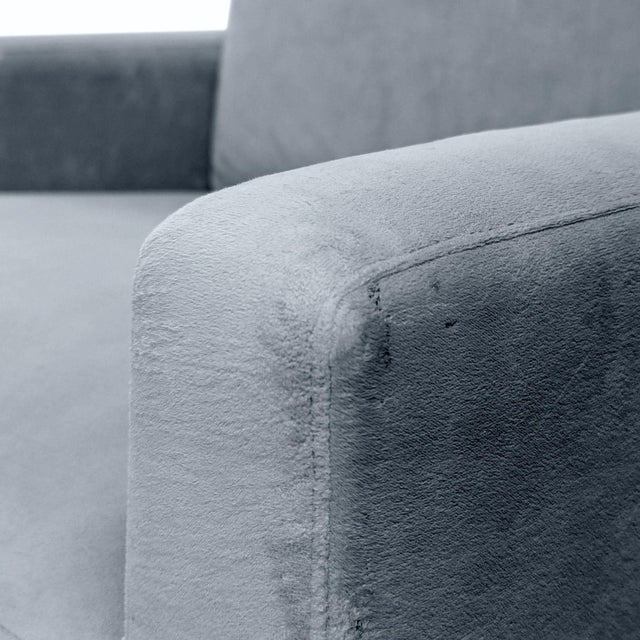 West Elm Gray Lounge Chair With Dark Wood Legs For Sale In San Francisco - Image 6 of 8