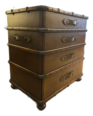 Vintage Leather Chest or Commode by Theodore Alexander
