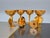 A set of six blown glass champagne flutes, a true jewel of Venetian craftsmanship, vintage from the 1960s, crafted using...