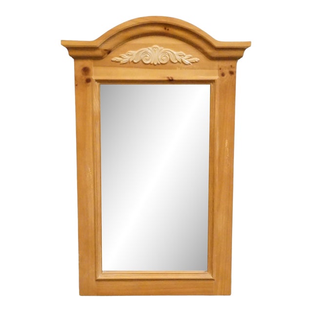 Broyhill Furniture Solid Knotty Pine Rustic Country Style 30" Arched Mirror For Sale