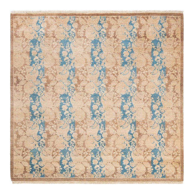 Mogul, One-of-a-Kind Hand-Knotted Area Rug - Brown, 4' 8" x 4' 9" For Sale