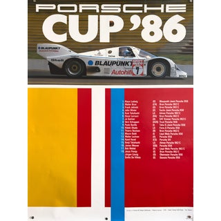 Cup 86 Porsche Poster from Erich Strenger, 1986 For Sale