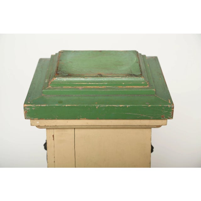 Conservatory Pedestal in Original Paint With Lion Head Handles, England, 19th Century. For Sale - Image 4 of 7