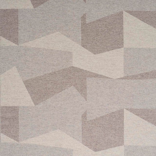SAMPLE - Schumacher Breuer Fabric In Dove Grey For Sale