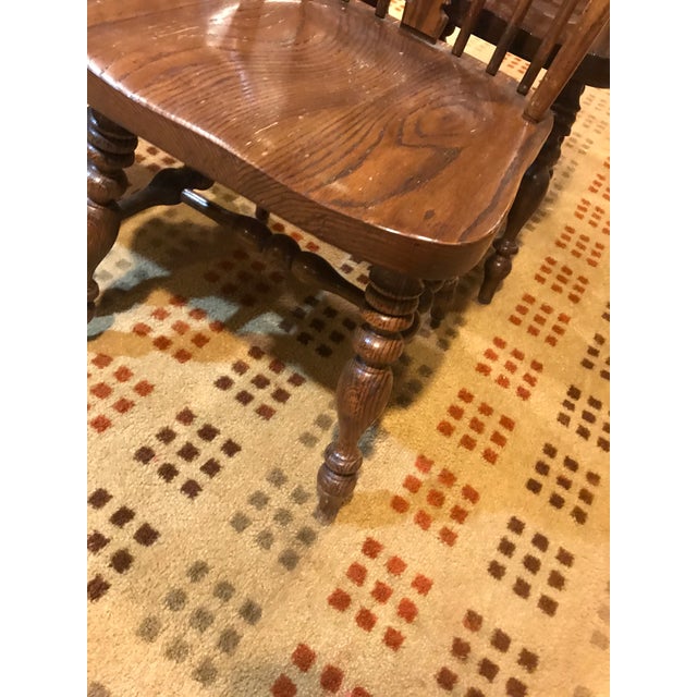 Ethan Allen Royal Charter Oak Bowback Windsor Chairs Set of 6 Chairish